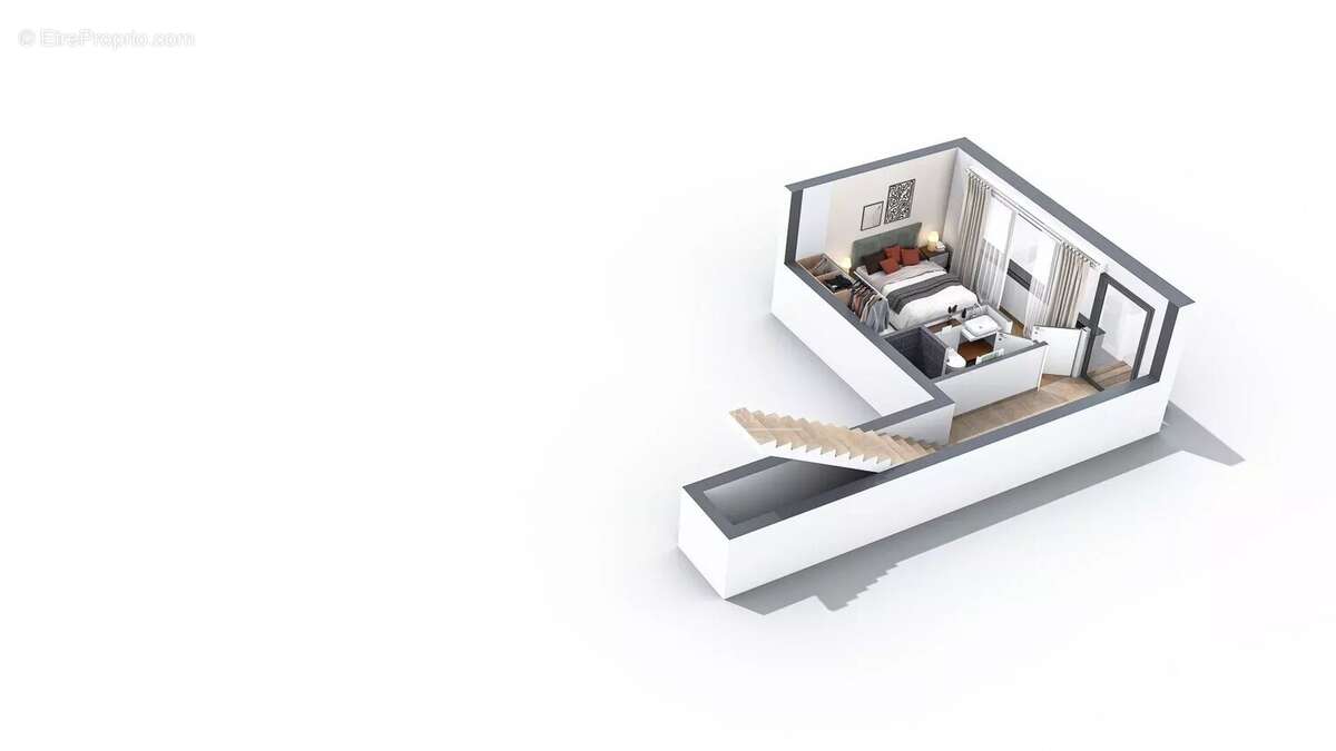 Appartement t3  avec jardin - photo 8