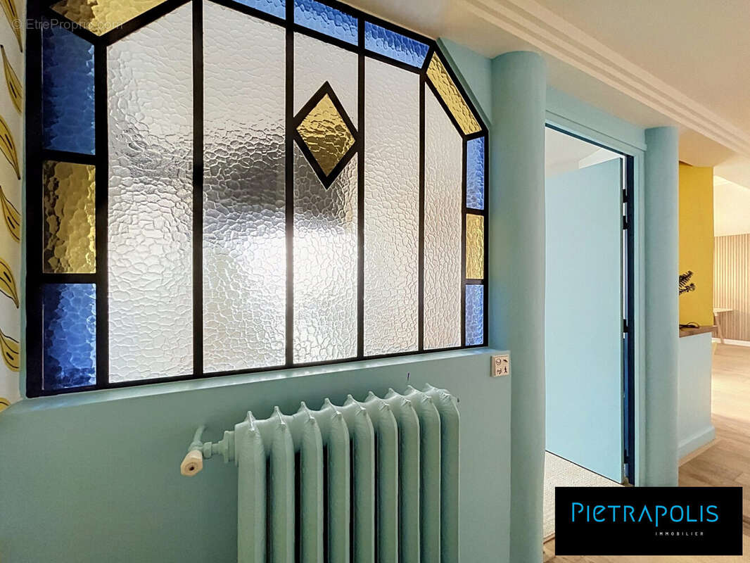 Verrière vitrail chambre Rdc