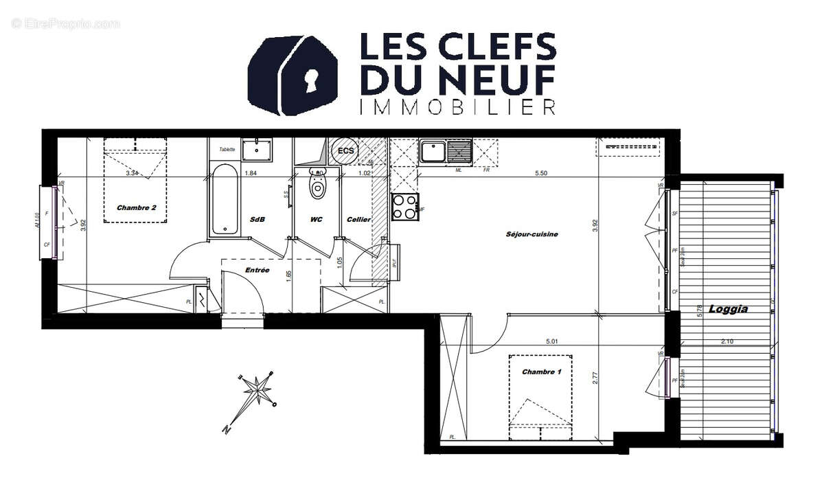 Appartement à AUZEVILLE-TOLOSANE