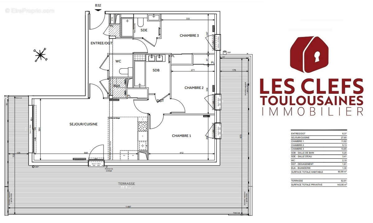 Appartement à TOULOUSE