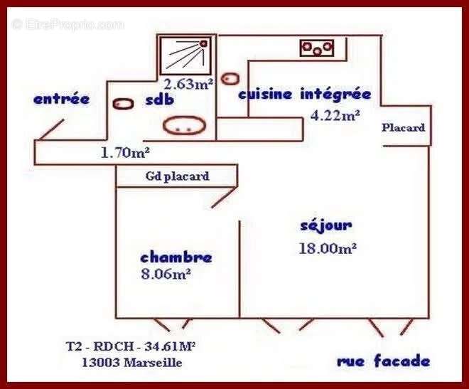 Appartement à MARSEILLE-3E
