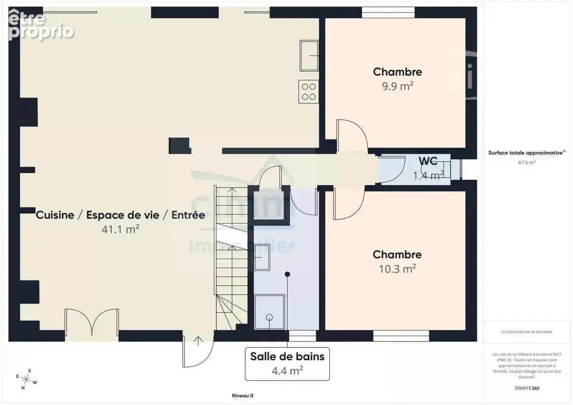maison de 112 m2 plein centre de Pont Péan - photo 3