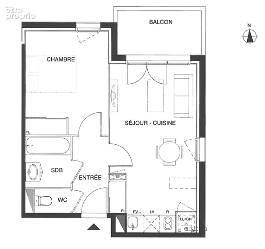 Appartement Parempuyre 2 pièce(s) 40.32 m2 - photo 5