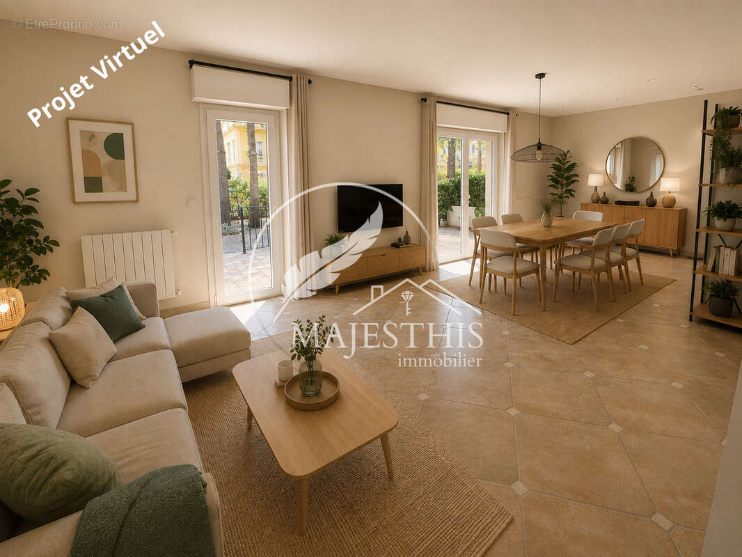 Appartement 69 m2 avec grande terrasse en rez de jardin- centre ville; - photo 3