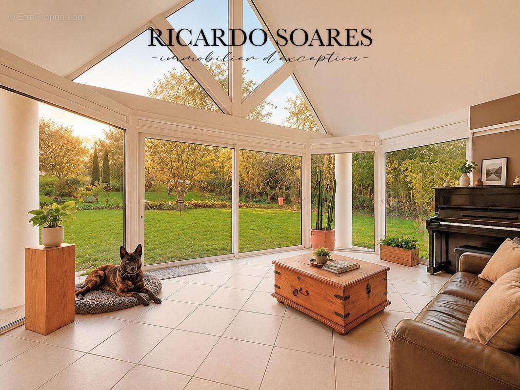 60940 angicourt - maison d'architecte 180 m² / grand séjour / 5 chambres / sous-sol total / terrain arboré 15 000 m² - photo 4