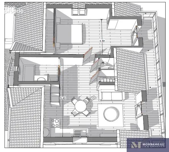 Appartement renove avec balcon et parking - photo 2