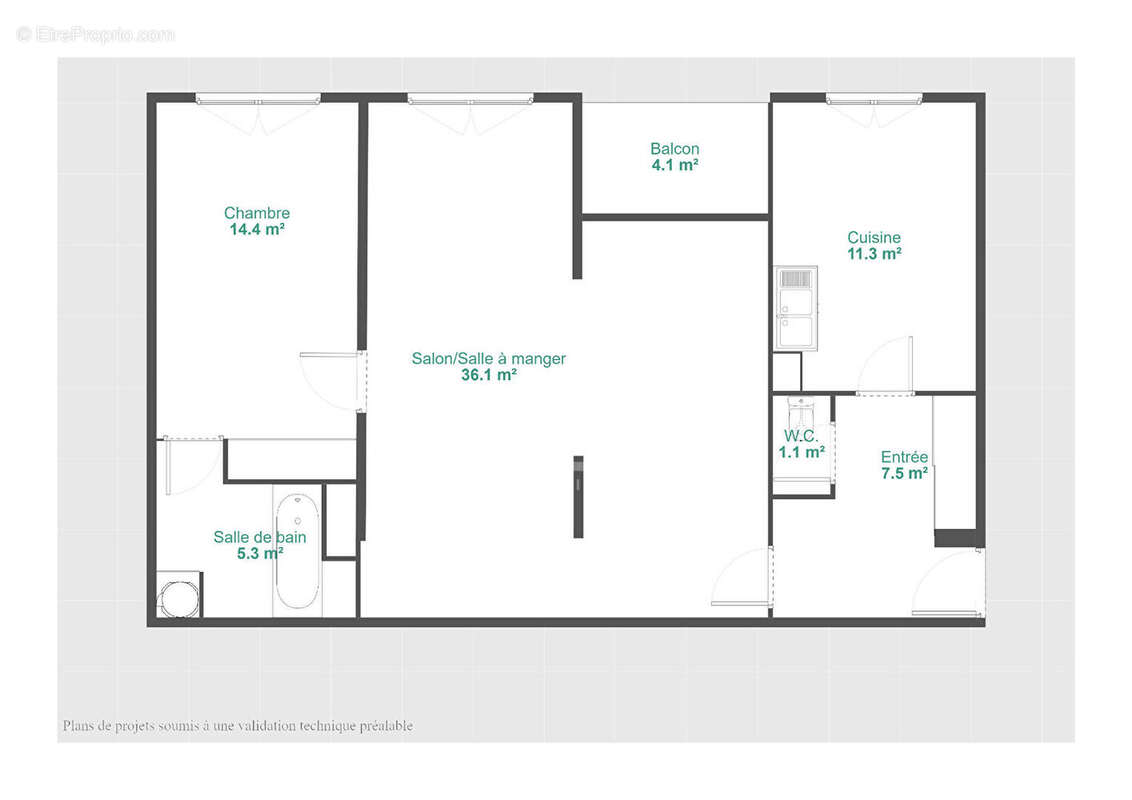 Appartement 77m² à meudon - photo 11