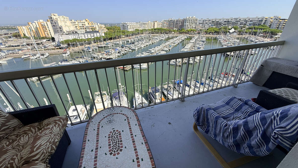 Carnon-plage f3 traversant dernier etage avec vue panoramique port et mer - photo 4