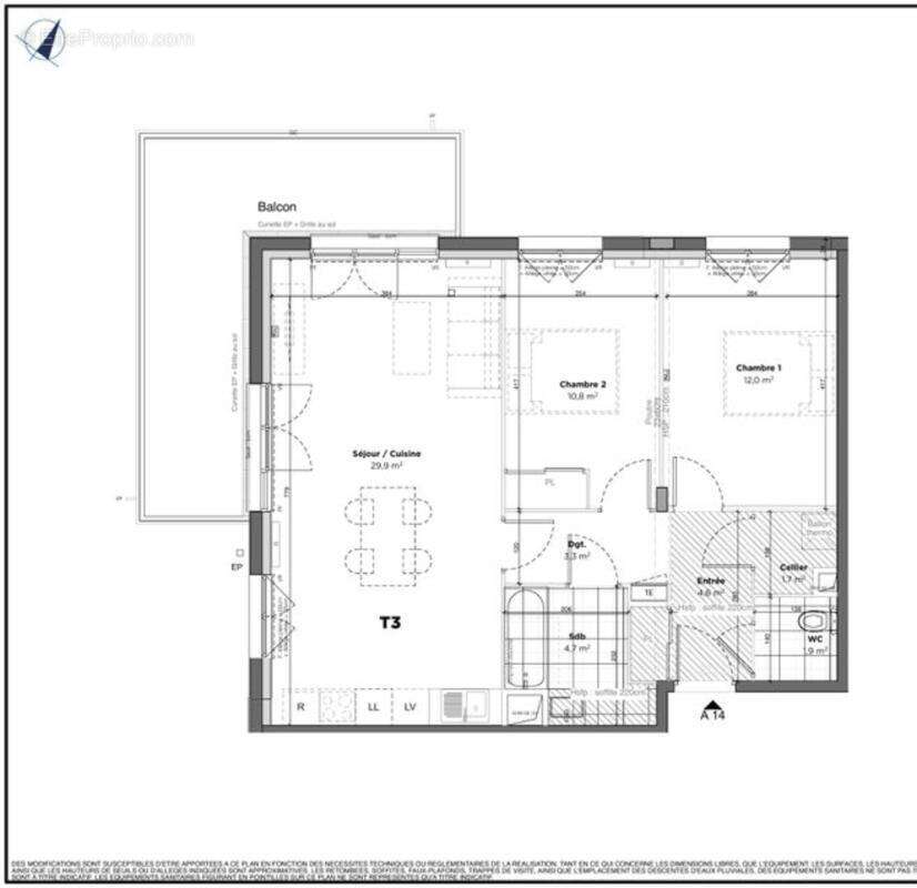SUPERBE Appartement neuf T3 avec grand balcon – Centre-ville de Saint-Sulpice - photo 3