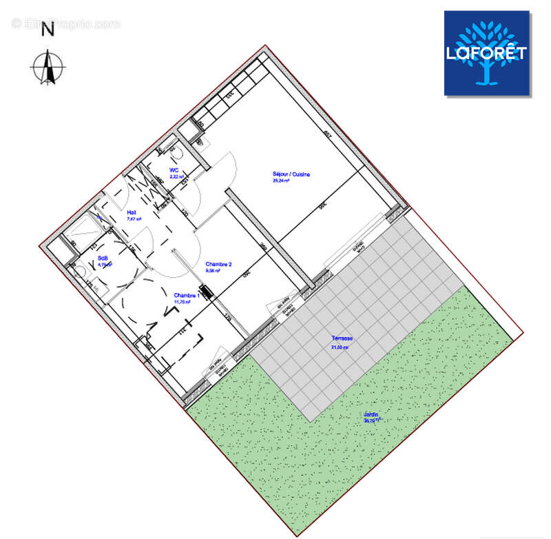 Appartement T3 avec terrasse et jardin à Croix - photo 4
