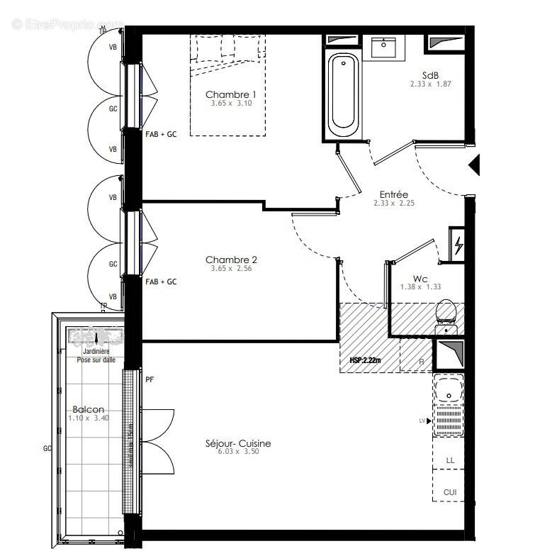 Appartement à VILLENEUVE-SAINT-GEORGES