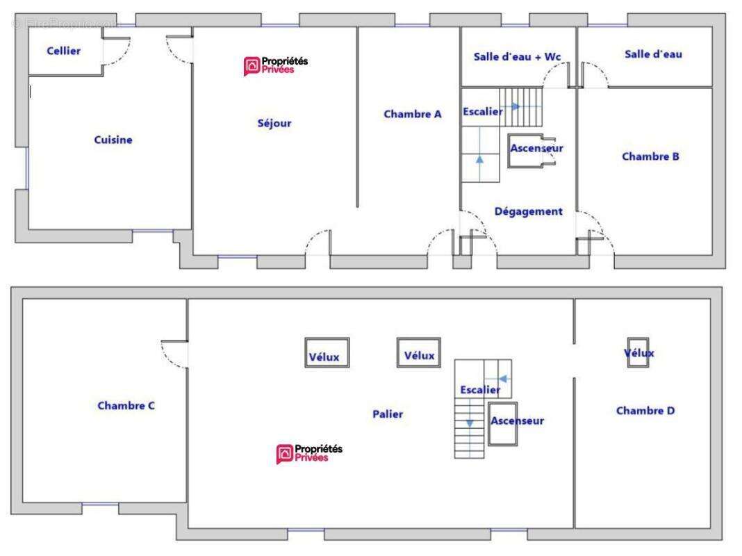Baudres - longère de plain-pied 180 m² - 6 pièces/4 chambres - ascenseur - jardin arboré - photo 14