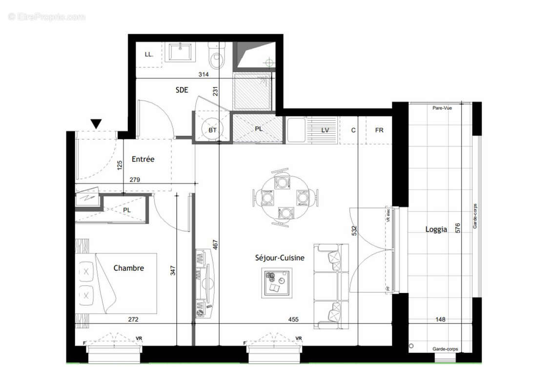 Appartement à SAINT-CYR-SUR-LOIRE