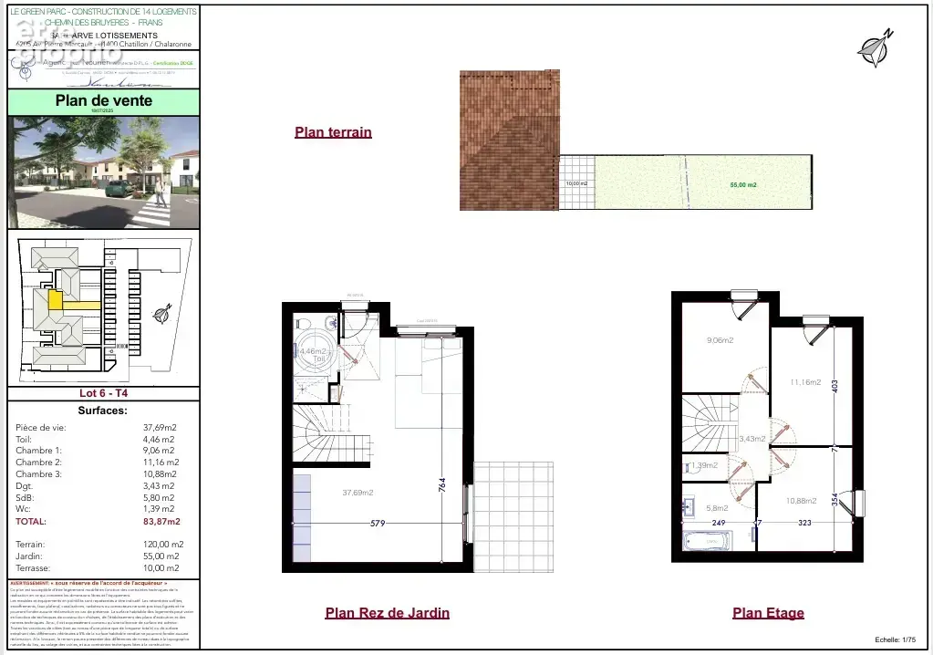 Maison neuve de 84m2 lot 6 en BRS ( bail réel solidaire)  à FRANS - photo 3