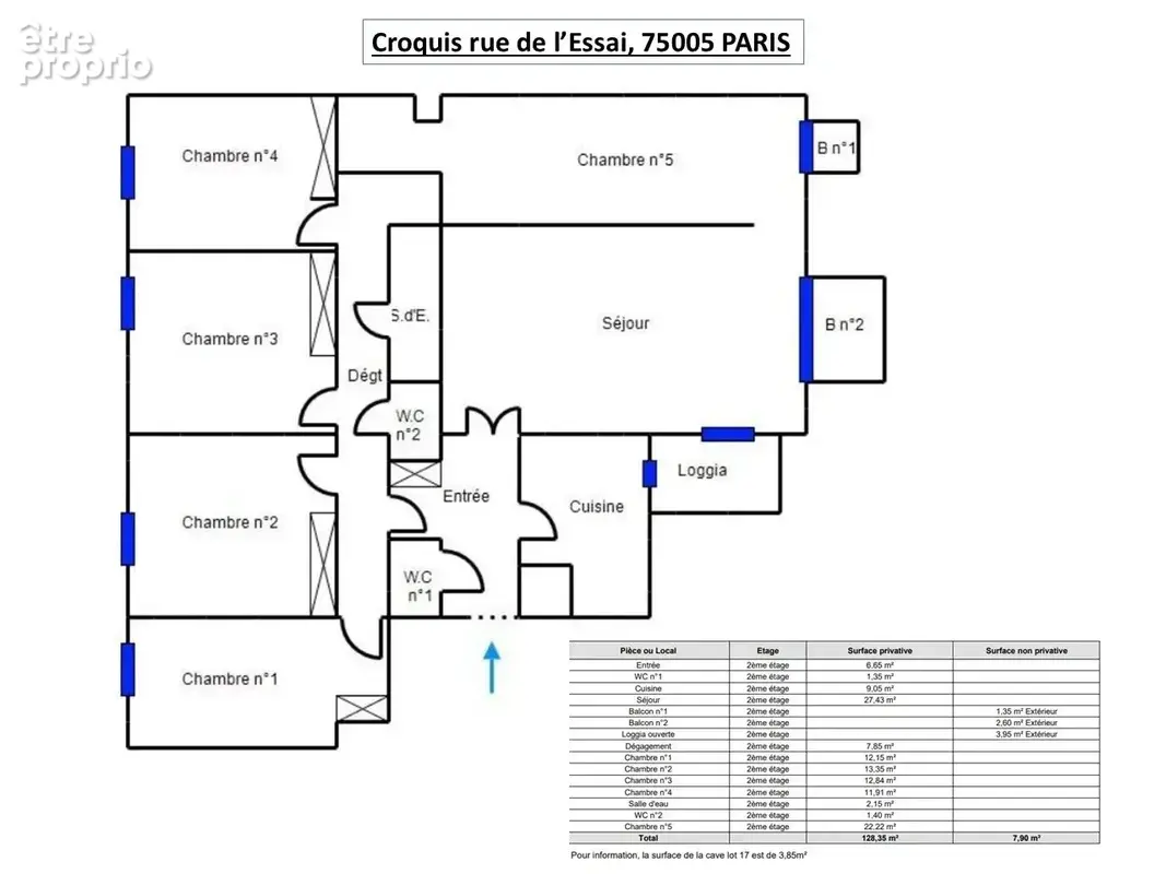 Sous offre ! paris v - jardin des plantes / st marcel - appartement familial de 5 chambres avec balcons / loggia + poss parking - photo 16