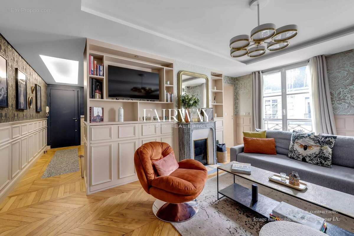 Villiers - Saint-Augustin – Pied-à-terre rénové par architecte de 52 m², vaste séjour de 33 m² et plan optimisé - photo 6