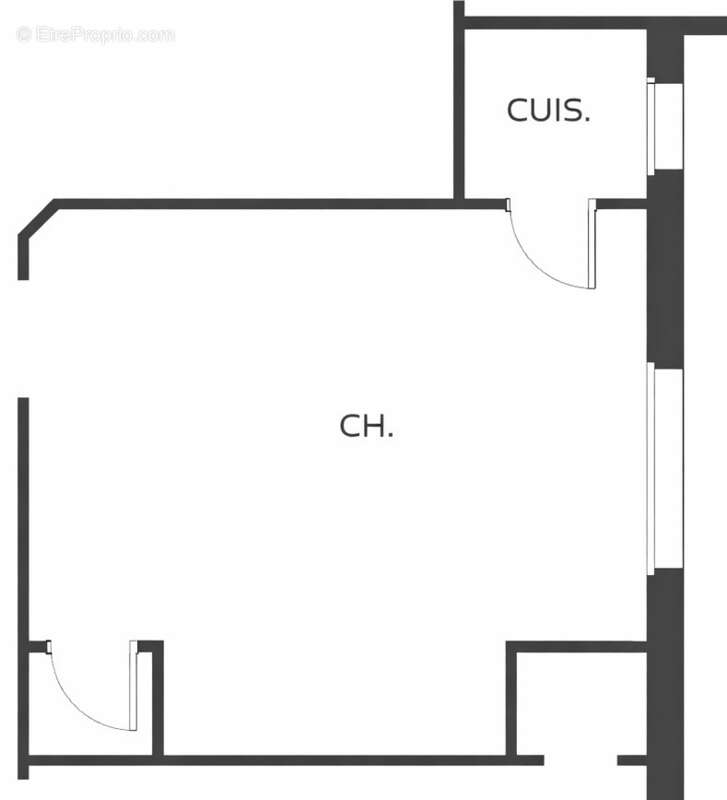 plan  - Appartement à PARIS-20E