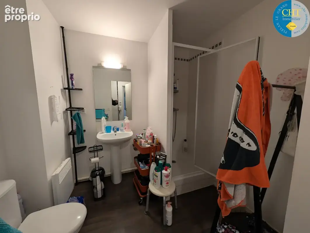 Appartement t2 vendu loué avec ascenseur & balcon   centre-ville de guer (56380) avec cht immobilier - photo 11