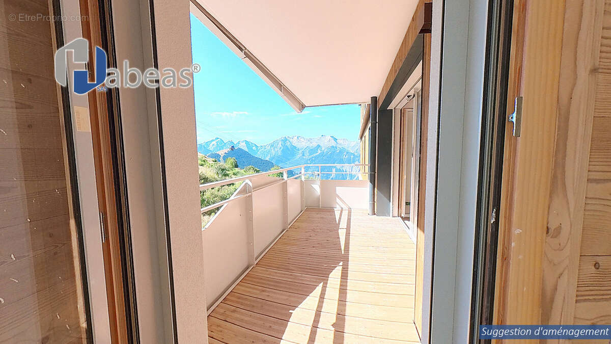 T3 avec 1 chambre plus 2 cabines , 63.71m², Balcon 5,58m², Casier à Ski, cellier - photo 2