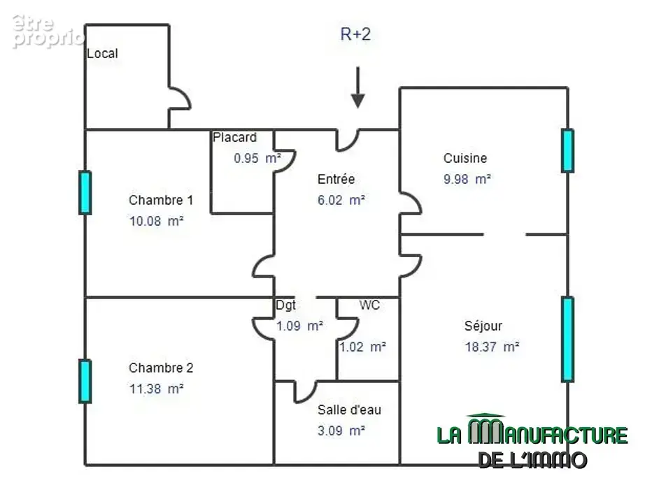 Saint etienne jules janin/chateaucreux - appartement t3 loué de  61.98m2 avec balcon - photo 14