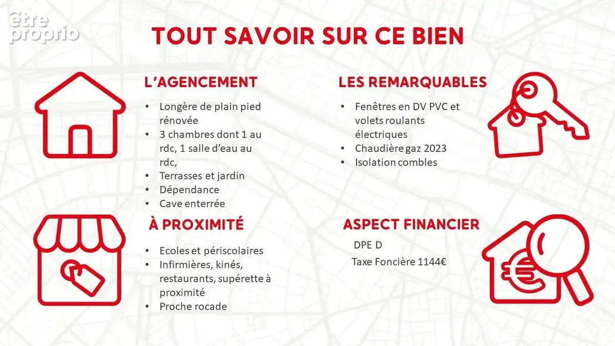 A vendre Longère 107m², 3chambres, mezzanine, terrain 437m², dépendance, cave - photo 2