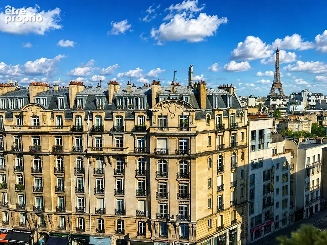 75015 - vaugirard -  2 pieces - 47.05 m² + parking & cave - vue tour eiffel - photo 8