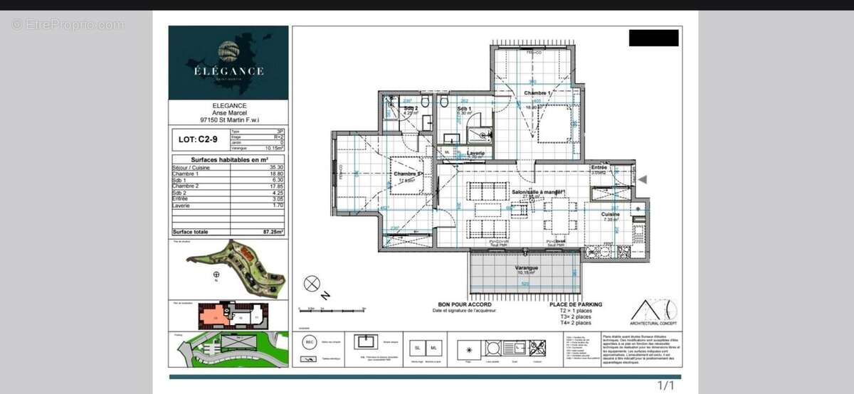 Appartement 87 m² à Saint-Martin  - photo 3
