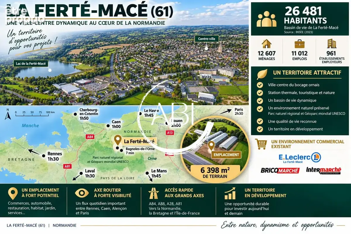 Commerce 1 200 m² à vendre à La Ferte-Mace (61600) - photo 2