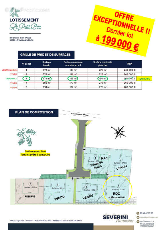 Terrain à LE TAILLAN-MEDOC