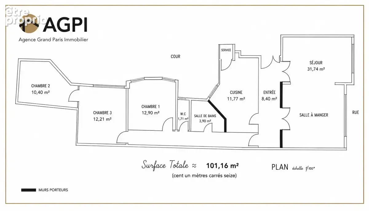 Appartement 4 pièces 101 m² à vendre à Paris-16e (75016) - photo 2