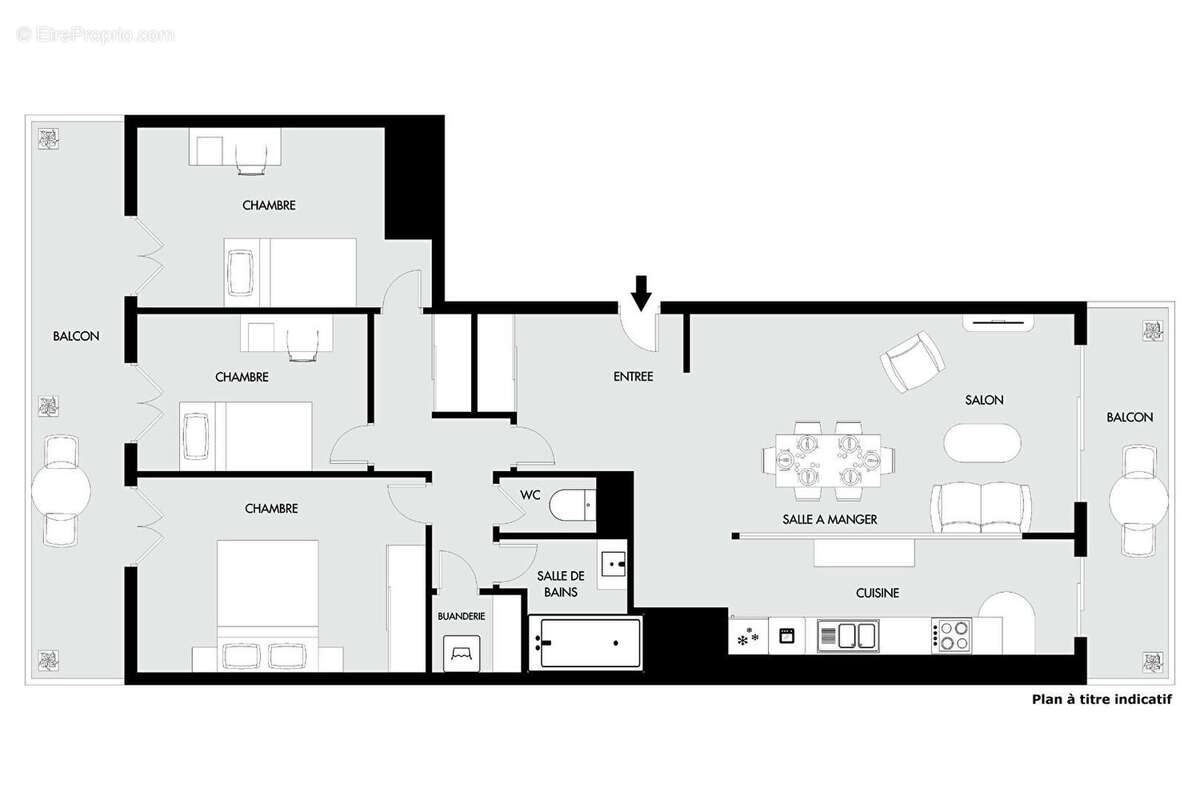 Appartement à PARIS-19E