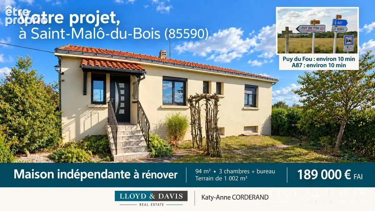 Maison 6 pièces 94 m² à vendre à Saint-Malo-Du-Bois (85590) - photo 1