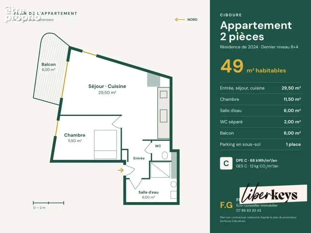 Ciboure – T2 de 2024, 49 m², balcon et parking en sous-sol - photo 9
