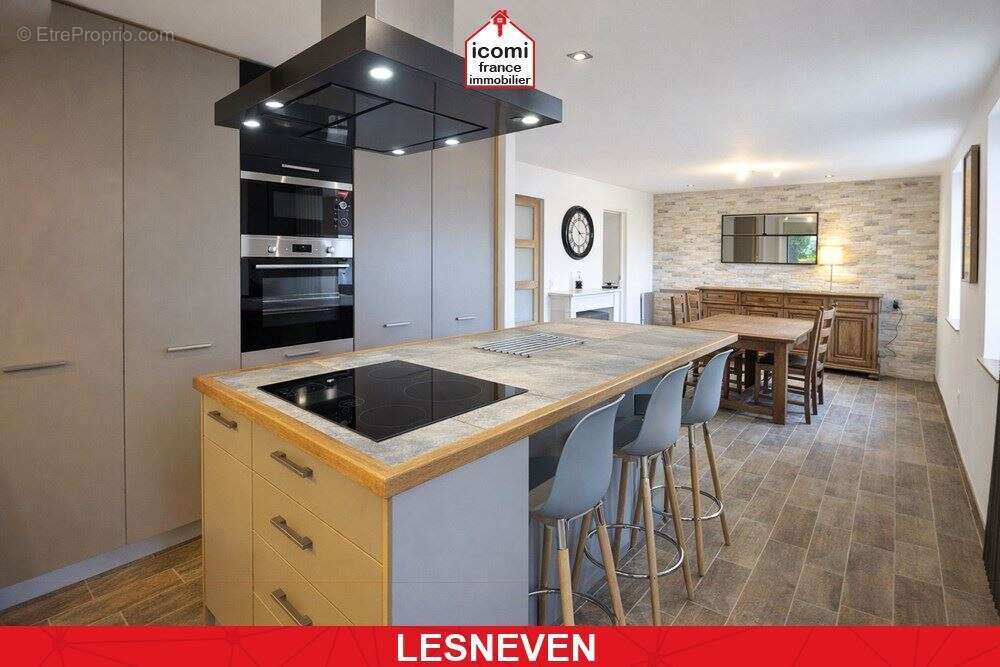 Finistere - lesneven (29260) - a vendre - maison t5 avec extension recente - 700m² de terrain - piscine - garage - dpe b - non m - photo 6