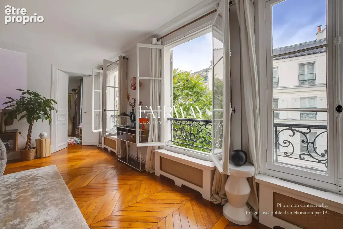 Paris 8e – Parc Monceau – Appartement 98 m² traversant, 2 chambres, calme sur grande cour ouverte, 4e étage avec ascenseur - photo 3