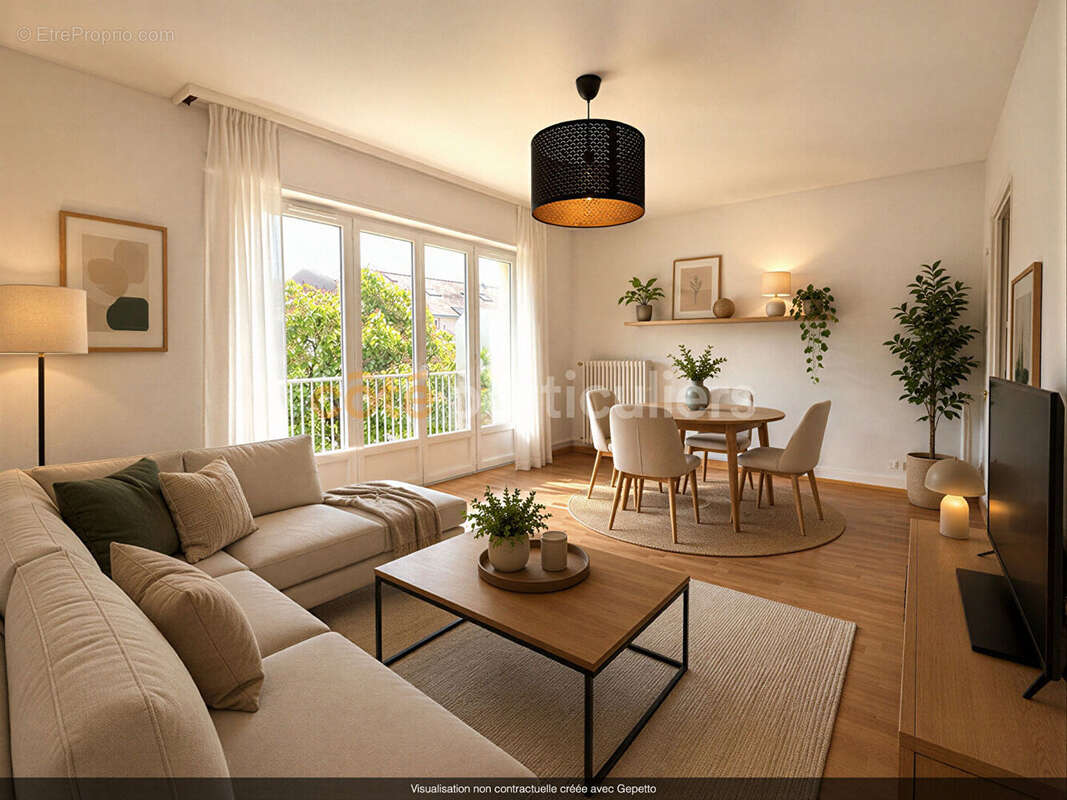 Nantes saint felix -- appartement 3 pièces 70 m² -- 2 chambres -- balcon & parking - photo 3