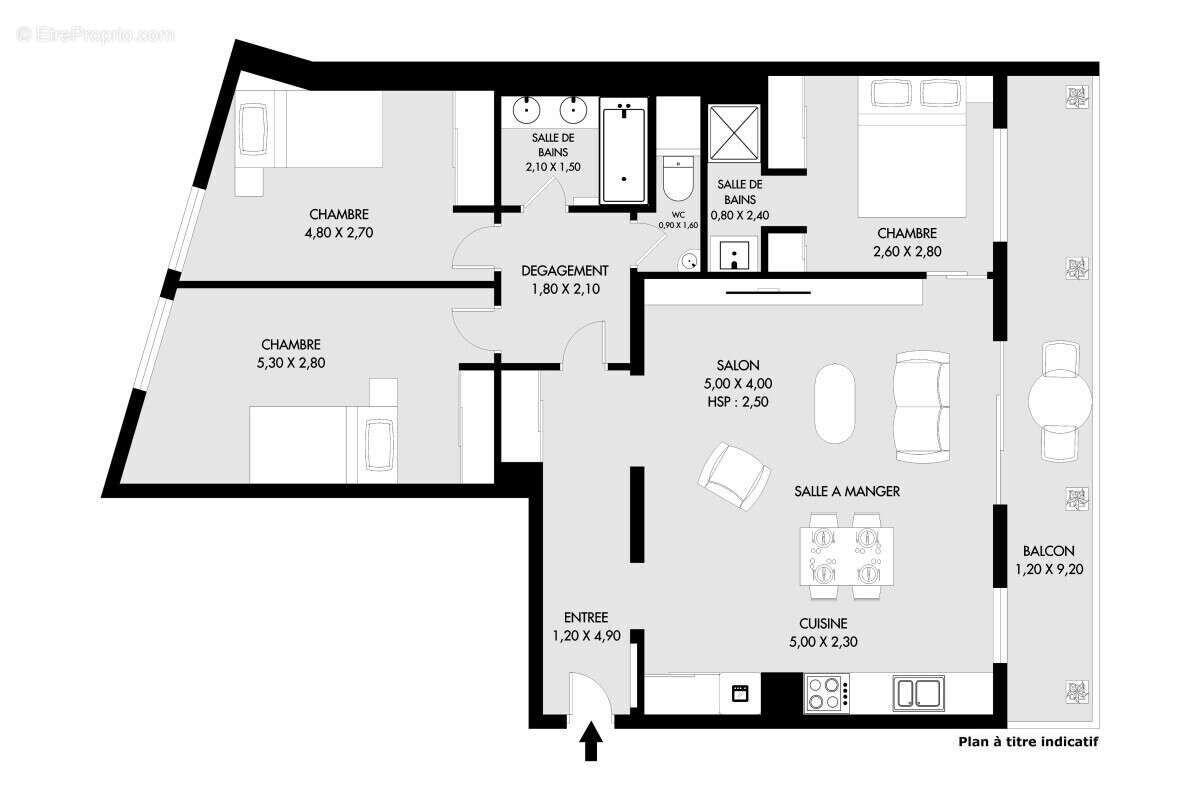 Appartement à PARIS-17E