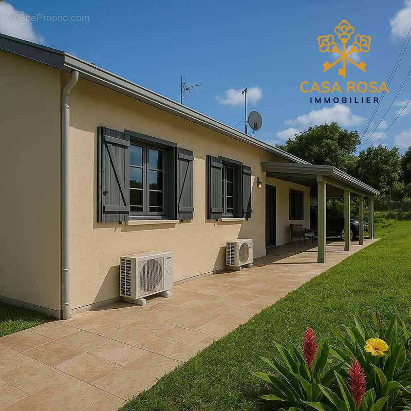 Façade arrière 3D - Maison à LA TRINITE