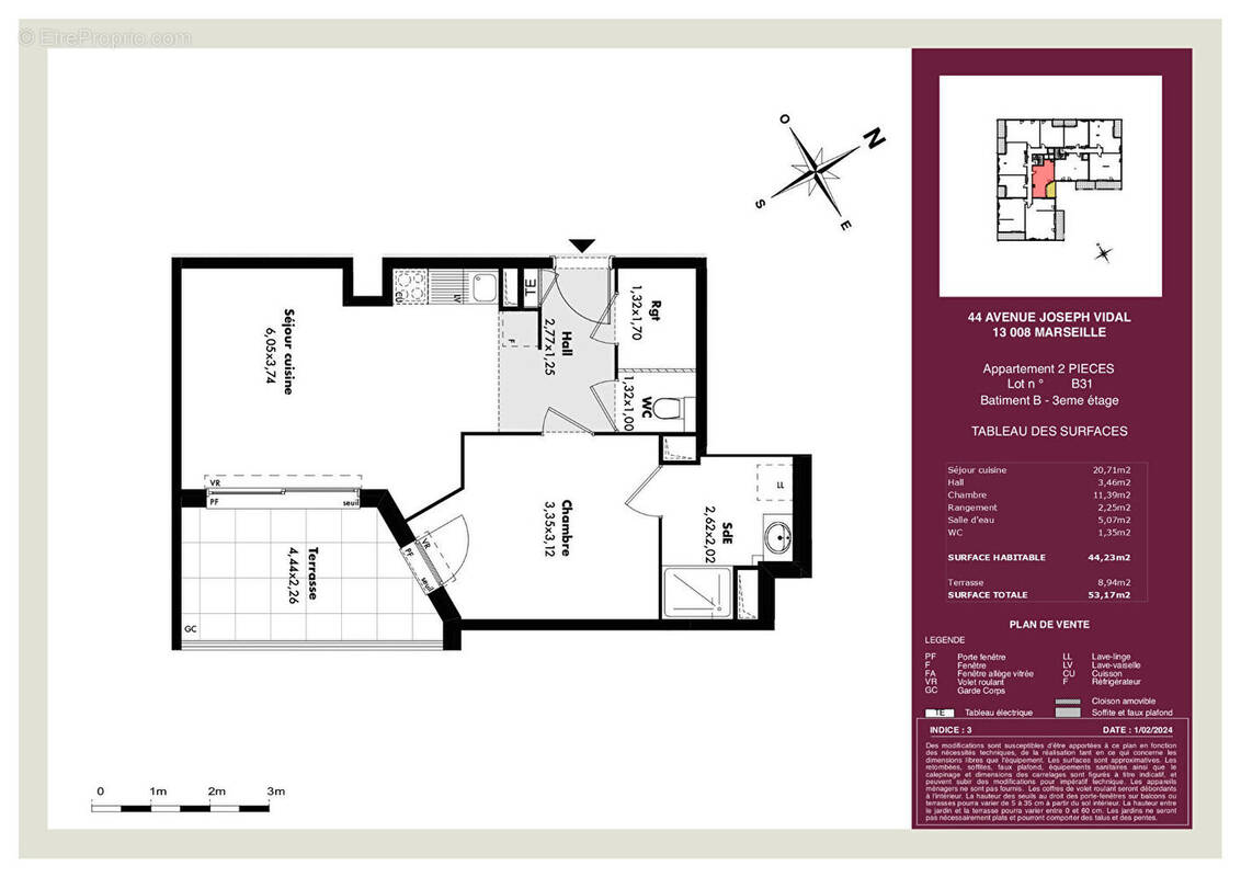 Appartement à MARSEILLE-8E