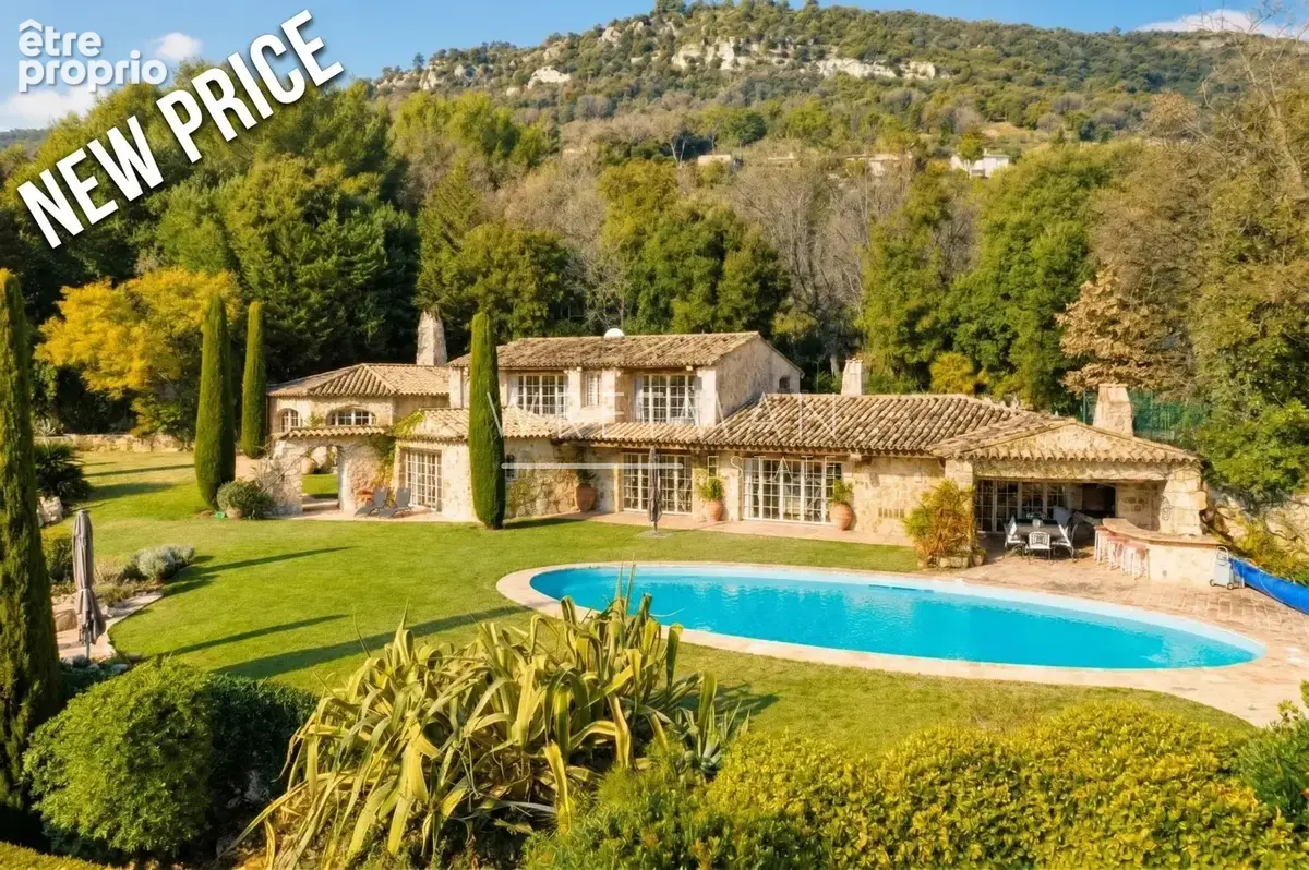 Maison en pierre authentique de Robert Dallas avec vue sur la mer et un court de tennis – Tourrettes-sur-Loup - photo 1