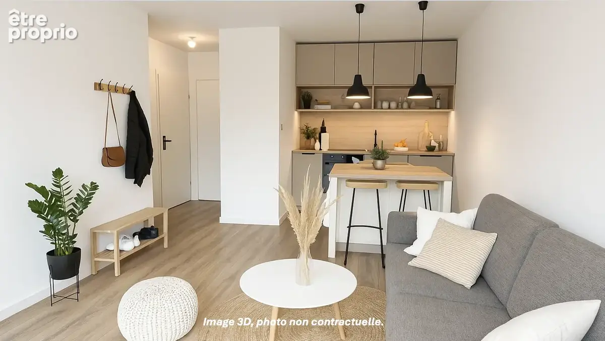 Appartement T2 - Terrasse - parking - photo 2