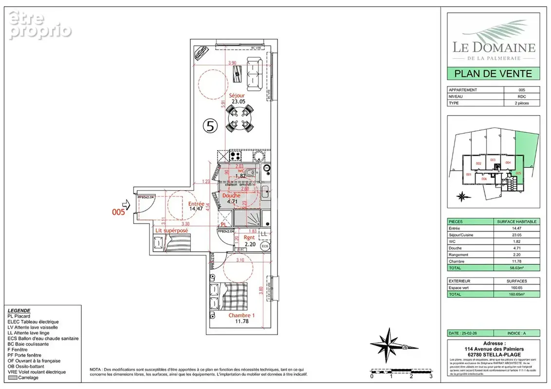 Appartement Cucq Stella Plage 2 pièces 58.03m²+ jardin 160m² - photo 2
