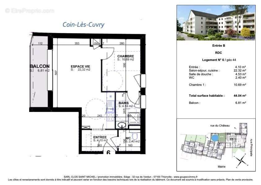 Appartement à COIN-LES-CUVRY