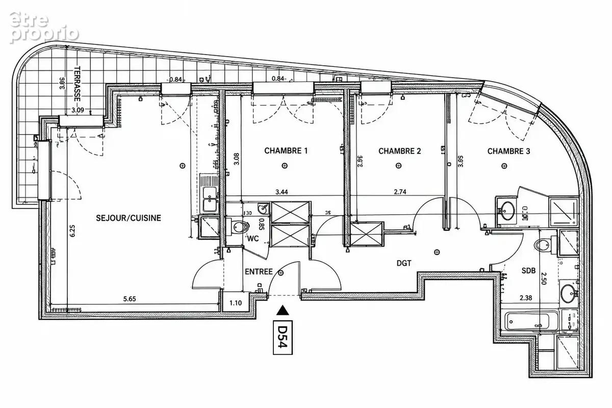 Appartement Bois Colombes 4 pièce(s) 85.02 m2 + terrasse et parkings - photo 2