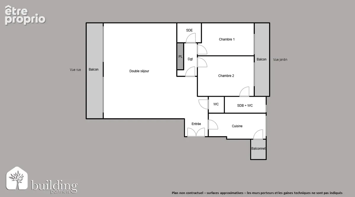 Sablons - 4 pièces - 84,30 m² avec 16 m² de balcons - photo 2