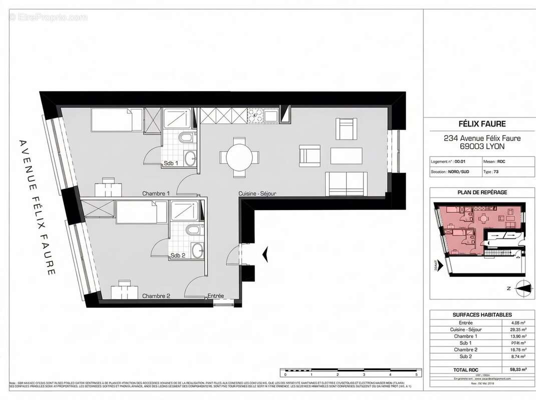 Appartement à LYON-3E