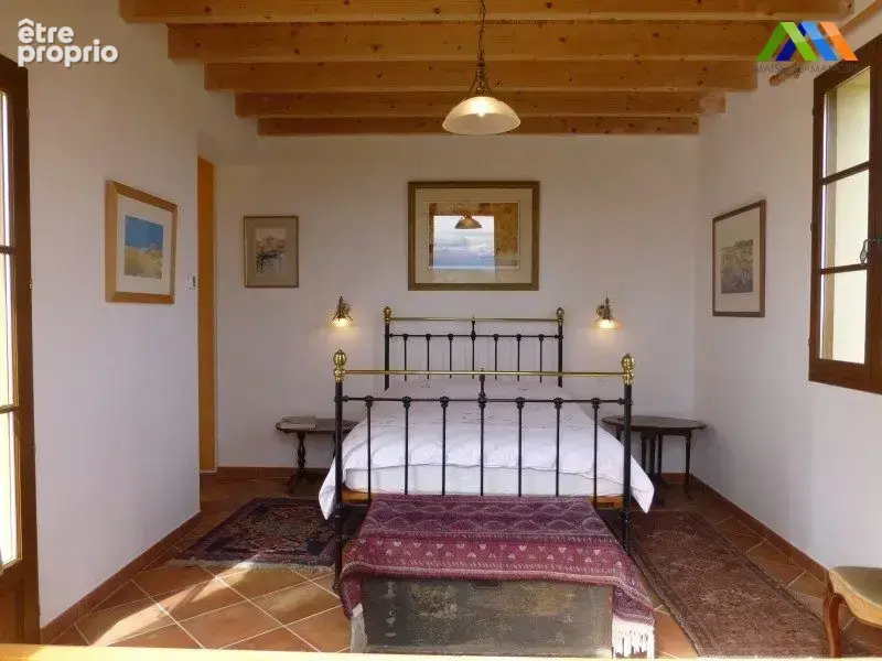Ground floor bedroom in architect-designed house Marciac
