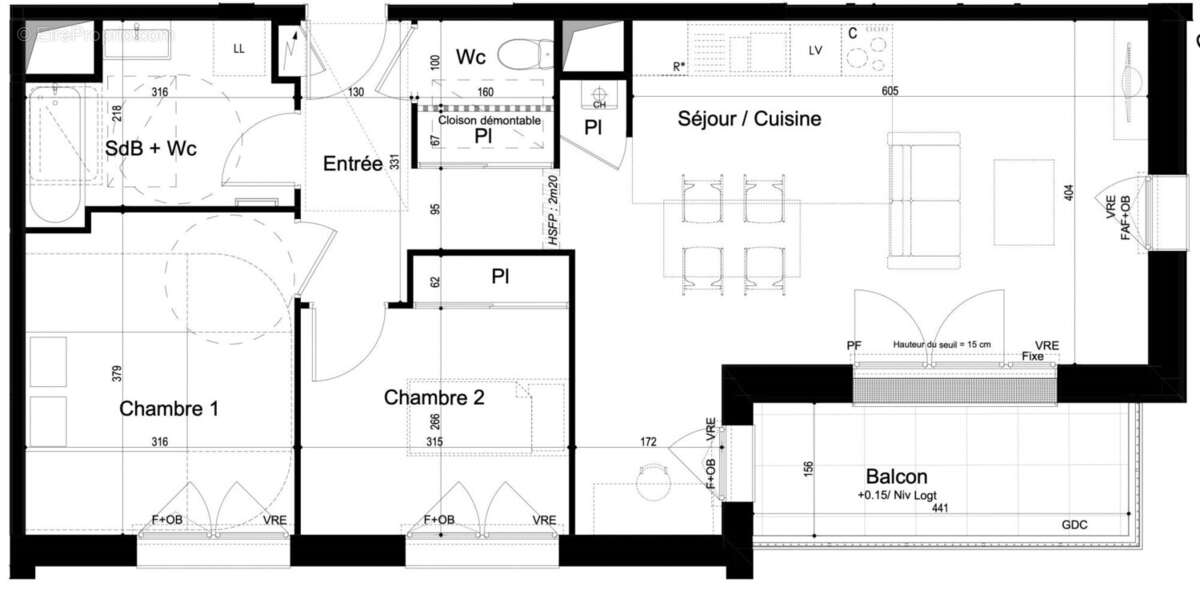 Appartement 63 m² à Mondeville  - photo 8
