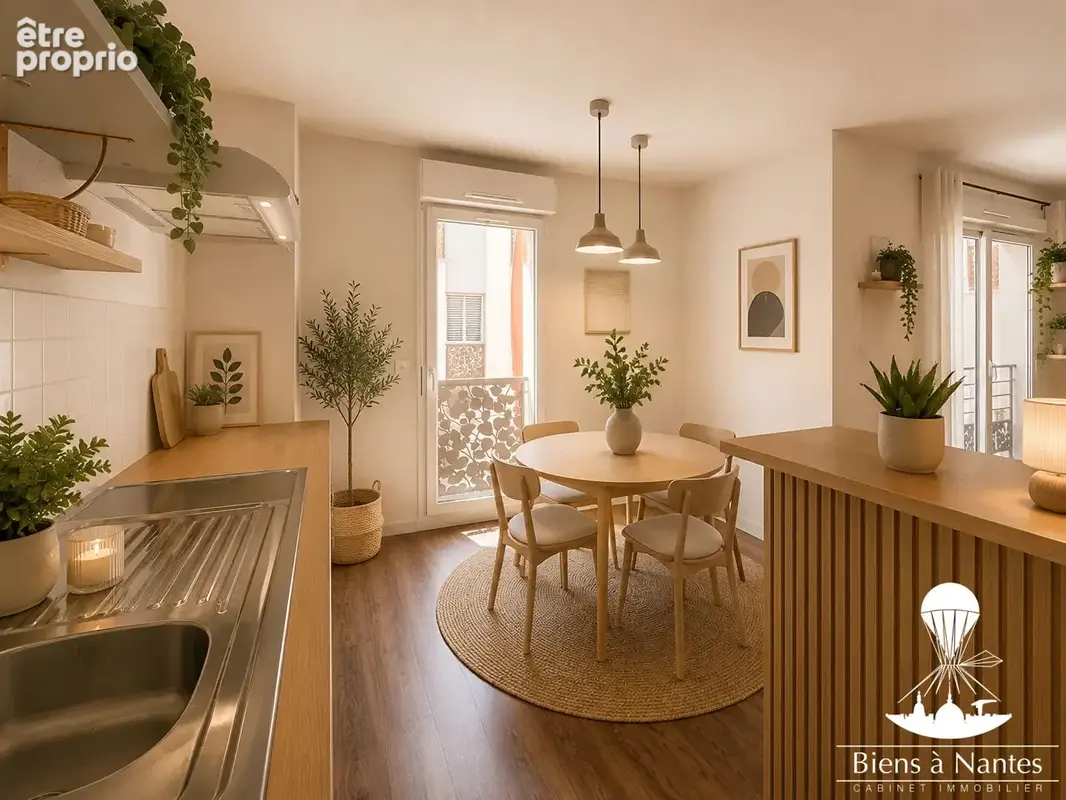 A vendre grand appartement  T2 Nantes Canclaux balcon et garage - photo 3