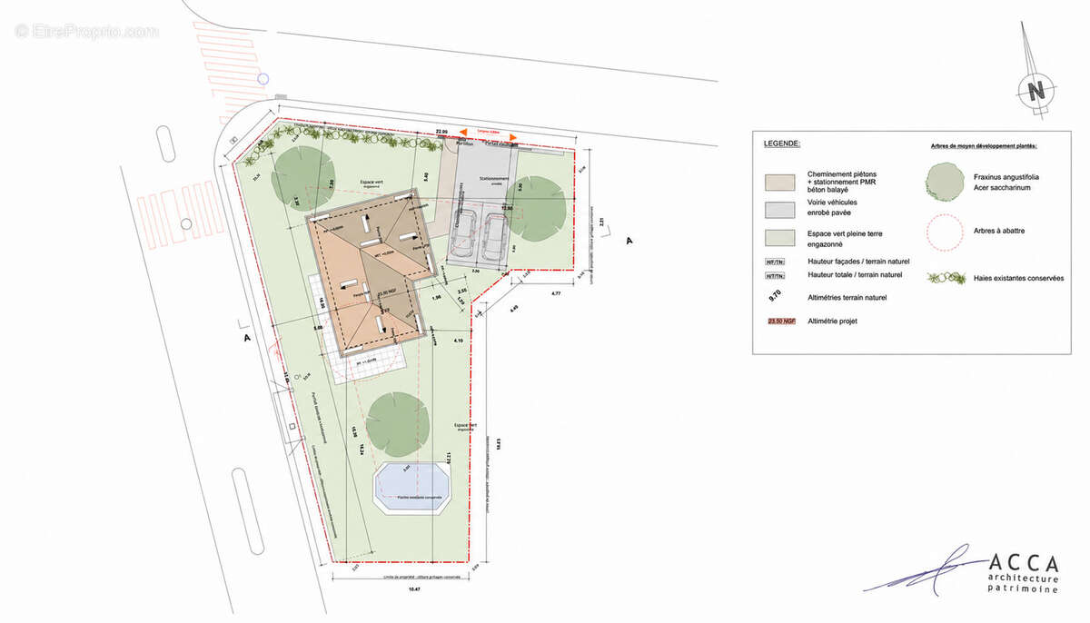 Terrain à bâtir avec permis accordé pour maison 4 chambres trois points d'eau  le haillan - photo 2